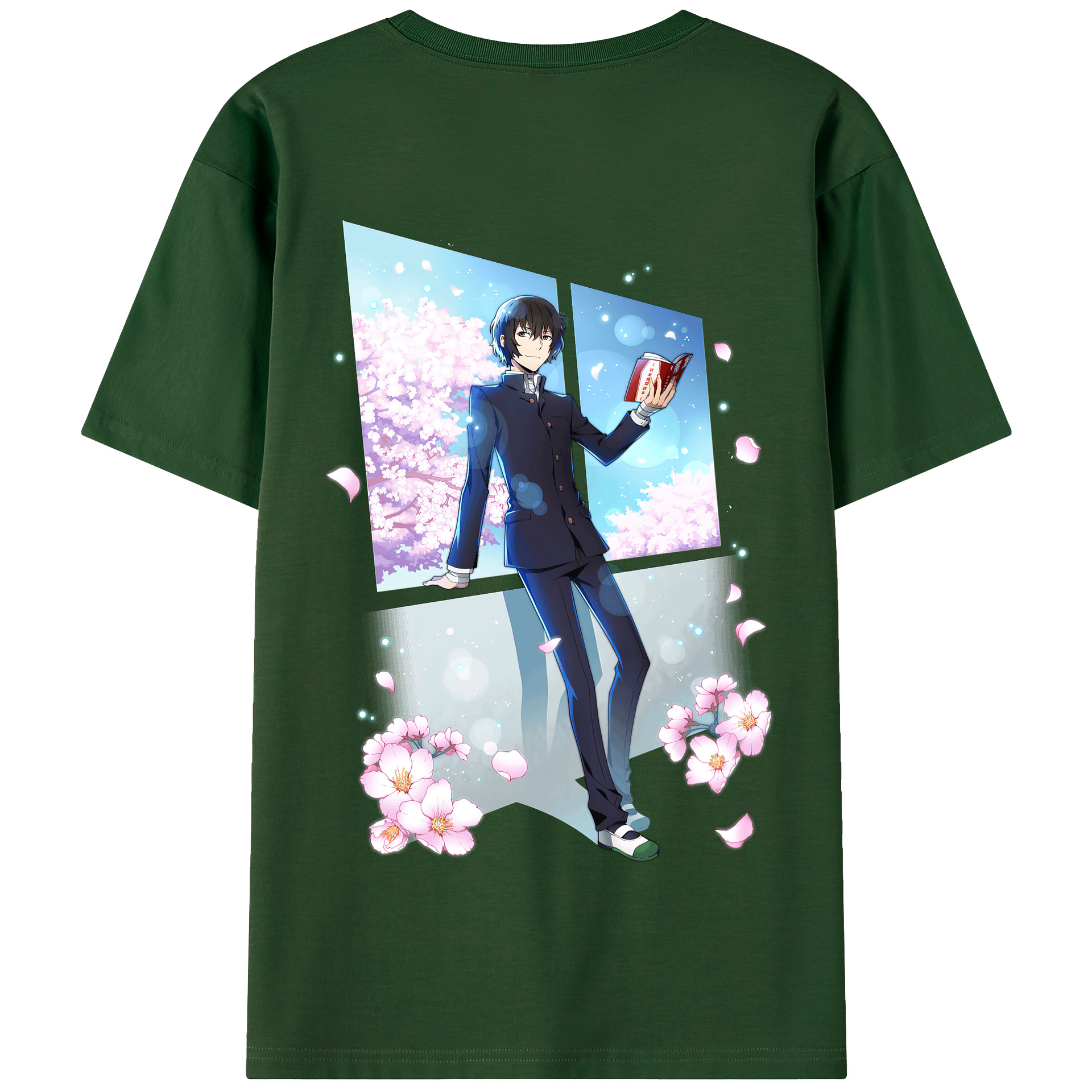 （画像用） 文豪ストレイドッグス Bungo Stray Dogs 綿100％半袖Tシャツ（背面プリント）